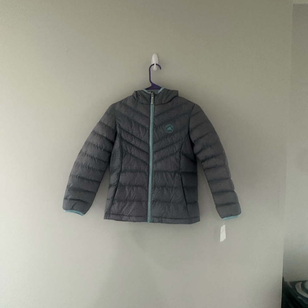 ZeroXposur Kids Puffer Jacket in Gray and Teal